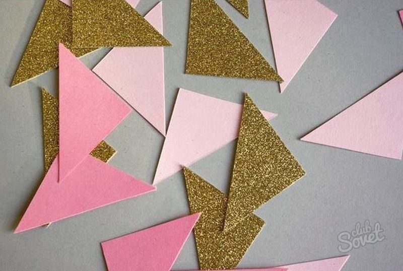 Ha a háromszögek színes papírból készülnek, fényesebbek lesznek, és szórakoztatóbb lesz dolgozni