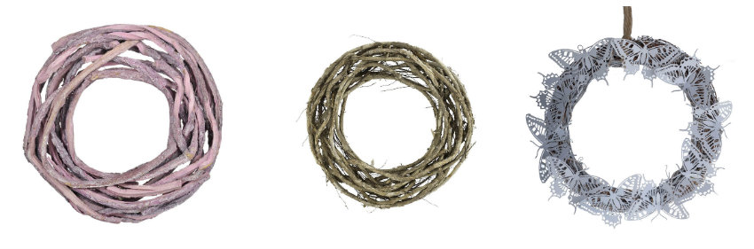 Свежесобранная лаванда   Форма круга на венке из соломы   Флористическая проволока   Декоративная кружевная лента